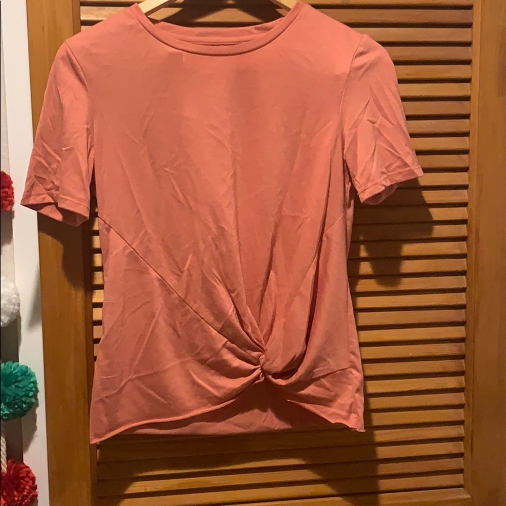 Hippie Laundry knot front tshirt in rose